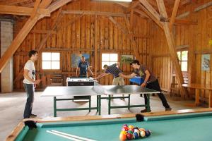 Table tennis facilities sa Ferienbauernhof Mehlbach o sa malapit