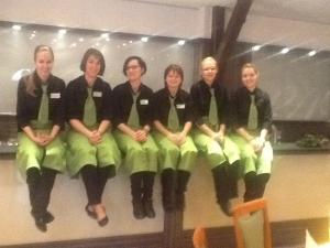 a group of women sitting on a table at Landgasthaus Fischer in Bad Nenndorf