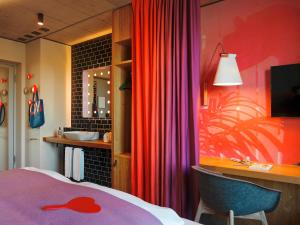 Ліжко або ліжка в номері 25hours Hotel Langstrasse
