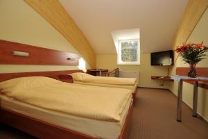 Katil atau katil-katil dalam bilik di Hotel Břízky