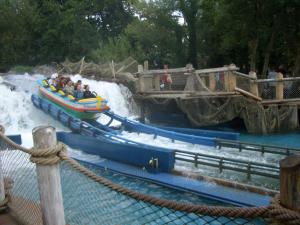 a group of people riding on a roller coaster at Gasthaus Rebstock in Simonswald