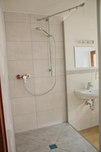 ห้องน้ำของ Ferienhaus am Doctorberg