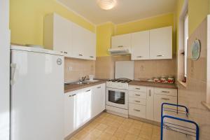 Kuchyň nebo kuchyňský kout v ubytování Apartments Davorka