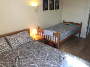 Postel nebo postele na pokoji v ubytování Two bedroom apartment in Royal Greenwich