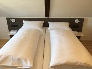 Postel nebo postele na pokoji v ubytování Gasthaus Rebstock Egringen