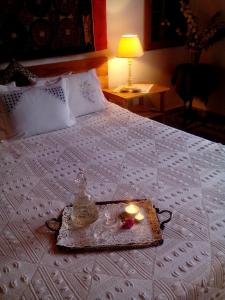 Posteľ alebo postele v izbe v ubytovaní Nightingale Cottage Pelion