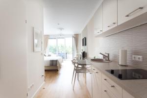 Kuchyň nebo kuchyňský kout v ubytování Sofie Apartments