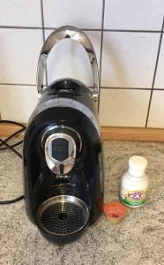 a toaster sitting on top of a counter at Ferienwohnung in Domnähe in Erfurt +8 photos