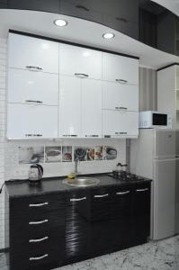 Virtuvė arba virtuvėlė apgyvendinimo įstaigoje Studio "Black - White"