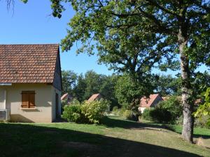 a view of a house with a tree at Well-kept, detached holiday home with air conditioning in Lacapelle-Marival