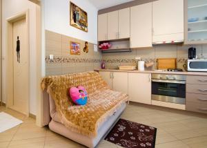 Kuchyň nebo kuchyňský kout v ubytování Avama view apartments