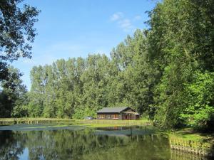 een kleine hut midden in een meer bij Beautiful Holiday Home in Braibant in Braibant