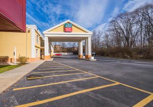 a gas station in a parking lot at Econo Lodge Hagerstown I-81 in Hagerstown