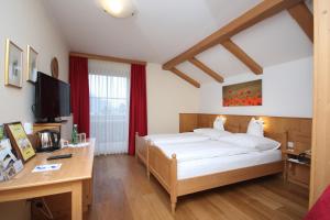 Cama o camas de una habitación en Hotel-Garni Schernthaner