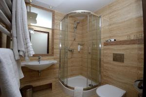 Koupelna v ubytování Hotel Nad Przełomem