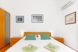 Ένα ή περισσότερα κρεβάτια σε δωμάτιο στο Beach Apartment Bacvice