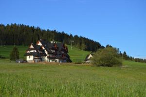 una casa grande en medio de un campo verde en Montenero Resort&Spa en Czarna Góra