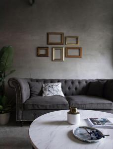 Χώρος καθιστικού στο Railway Hualien Hostel