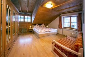Postel nebo postele na pokoji v ubytování Ferienwohnung mit eigener Sauna