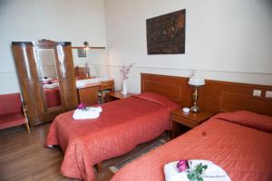 Postel nebo postele na pokoji v ubytování Hotel Acropolis