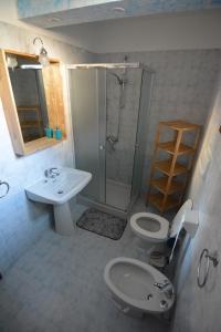 Koupelna v ubytování Ca' del Michelàs