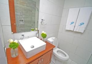Koupelna v ubytování Palmetto Hotel