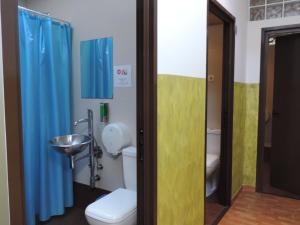 Kúpeľňa v ubytovaní Albergue-Pensión Cabo da Vila