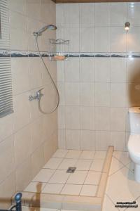 łazienka z prysznicem i toaletą w obiekcie Domek letniskowy Sieraków w Sierakowie