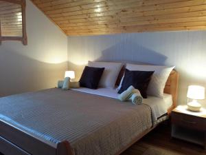 Postel nebo postele na pokoji v ubytování Lake House