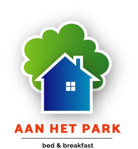 a drawing of a house in a green tree at B&B Aan het Park Eindhoven in Eindhoven