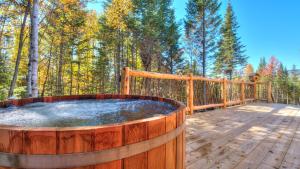 The swimming pool at or close to Le Bivouac - Les Chalets Spa Canada