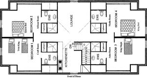 The floor plan of Aarn House B&B Airport Accommodation