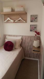 Giường trong phòng chung tại Departamento La Serena Full Equipado