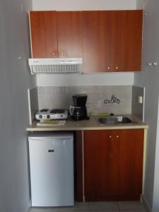 Kuchyň nebo kuchyňský kout v ubytování Posidonio Hotel