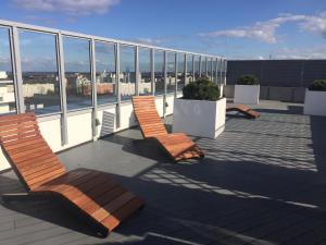 Balkón alebo terasa v ubytovaní Ann Apartament Gdańsk