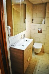 Koupelna v ubytování Hotel Marbel