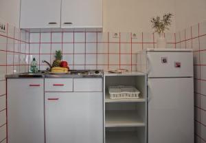 Kuchyň nebo kuchyňský kout v ubytování Apartments Jadranovo