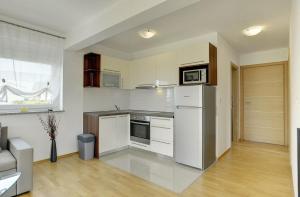 Kuchyň nebo kuchyňský kout v ubytování Apartments Kralj
