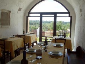 Masseria L'Antico Frantoio tesisinde bir restoran veya yemek mekanı