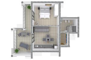 un plano de suelo de aominio en mk | Apartments Nin en Vrsi