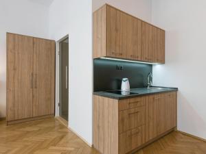 Kuchyňa alebo kuchynka v ubytovaní Krakow For You Budget Apartments