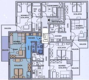 Půdorys ubytování Haus Gebhard