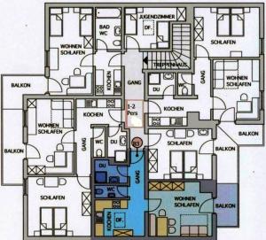Půdorys ubytování Haus Gebhard