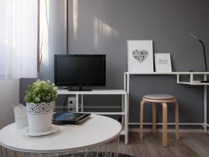 TV a/nebo společenská místnost v ubytování GIN apartman