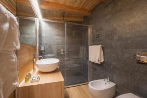 Koupelna v ubytování Hotel Centrale