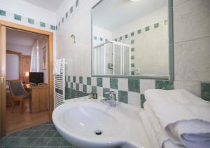Koupelna v ubytování Hotel Centrale