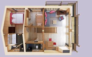 TV a/nebo společenská místnost v ubytování HochLeger - Chalet Refugium am Berg