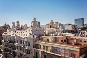 Ein allgemeiner Blick auf Barcelona oder ein Stadtblick von der Ferienwohnung aus