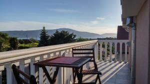 A balcony or terrace at Apartments Mila Tivat