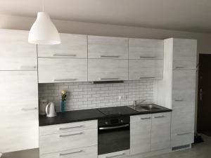 A cozinha ou cozinha compacta de Apartament Sara